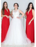 Red Jersey Fabulous Long Bridesmaid Dress